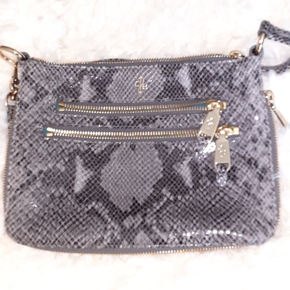 Gray Snake Print Cole Haan expandable Crossbody